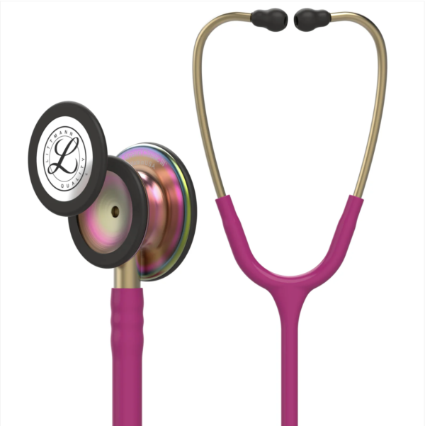 3M™ Littmann® Classic III™ Stethoscope - Raspberry tube & Rainbow finish chest piece 5806